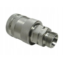 Hydraulic quick connector, M22x1 socket, 5 stainless steel thread