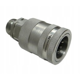 Hydraulic quick connector, M22x1 socket, 5 stainless steel thread