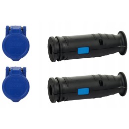 Euro socket cover, blue, faster, 2 pcs. handles