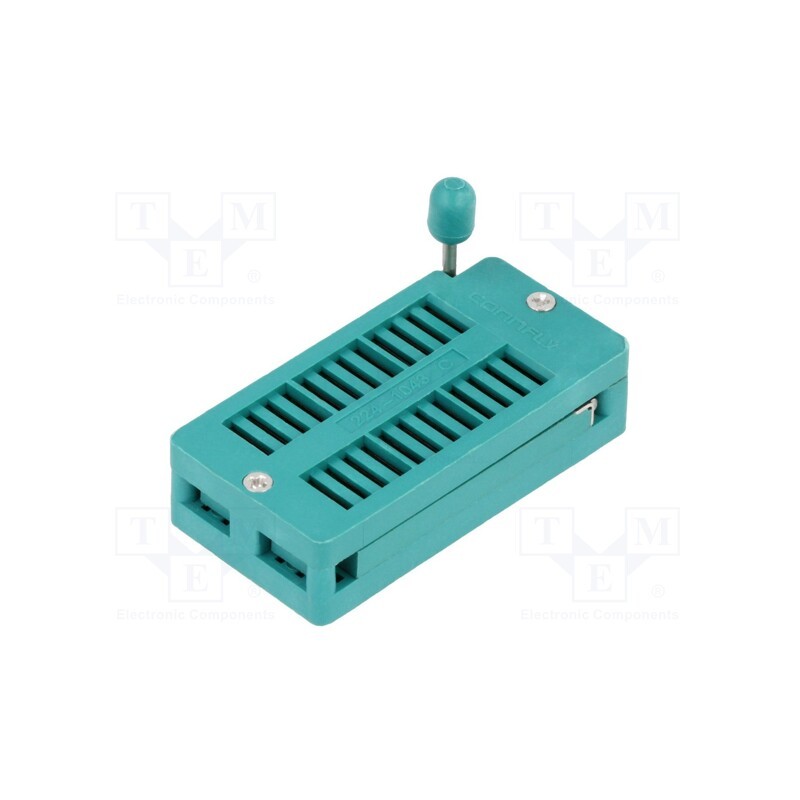 1 pcs x CONNFLY - DS1043-240G - Socket: integrated circuits, ZIF, DIP24, 7.62/15.24mm, THT, 50VDC