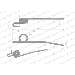 Spring toe, right motorbike with 56958 applications