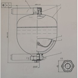 Shock absorber, double hydroaccumulator 1 4l for round