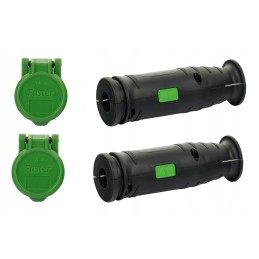 Euro socket cover, green, faster, 2 pcs. handles