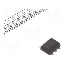3 pcs x TEXAS INSTRUMENTS - SN74LVC1G66DRLR - IC: analog switch, bilateral, Ch: 1, IN: 3, CMOS, SMD, SOT5X3, 74LVC