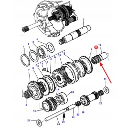 Needle bearing, reverse fight, mf 3383445m1