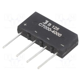 1 pcs x DIOTEC SEMICONDUCTOR - B125C7000A - Bridge rectifier: single-phase, Urmax: 250V, If: 7A, Ifsm: 150A