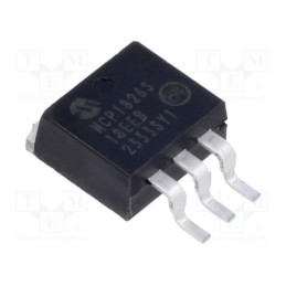 1 pcs x MICROCHIP TECHNOLOGY - MCP1826S-1802E/EB - IC: voltage regulator, LDO,linear,fixed, 1.8V, 1A, D2PAK-3, SMD