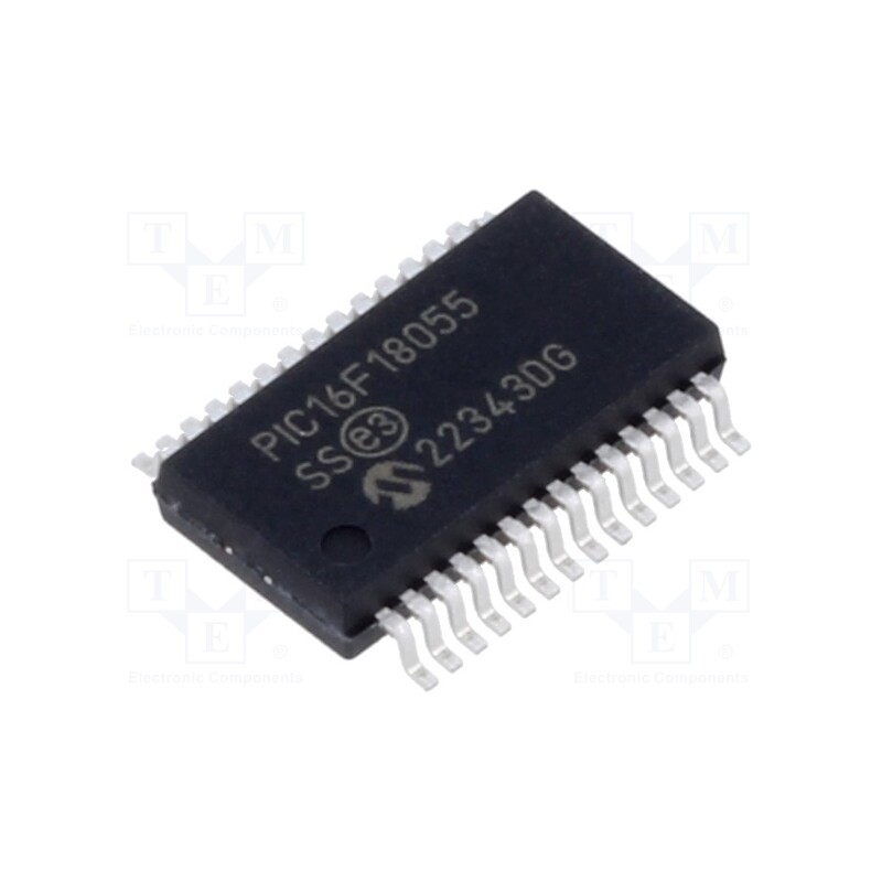 1 pcs x MICROCHIP TECHNOLOGY - PIC16F18055-I/SS - IC: PIC microcontroller, 14kB, 32MHz, EUSART,I2C / SPI,PWM,SMBus