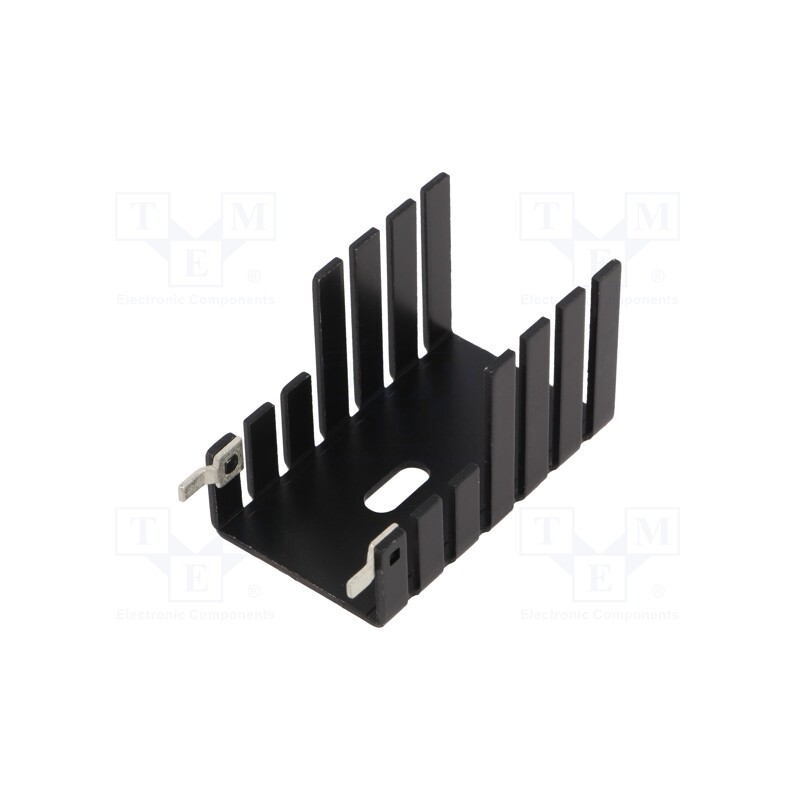 1 pcs x Advanced Thermal Solutions - ATS-PCB1049 - Heatsink: extruded, U, TO220, black, L: 42.4mm, W: 25.4mm, H: 25.4mm