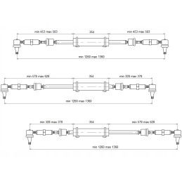 Power steering cylinder 2x125 set c 385 hydrolider