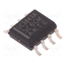 1 pcs x TEXAS INSTRUMENTS - UC3843AD8 - IC: PMIC, PWM controller, 1A, 47÷500kHz, Ch: 1, SO8, Uoper: 7.6÷30V
