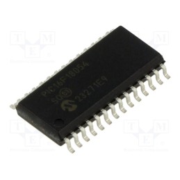 1 pcs x MICROCHIP TECHNOLOGY - PIC16F18054-E/SO - IC: PIC microcontroller, 7kB, 32MHz, 1.8÷5.5VDC, SMD, SOIC28, PIC16