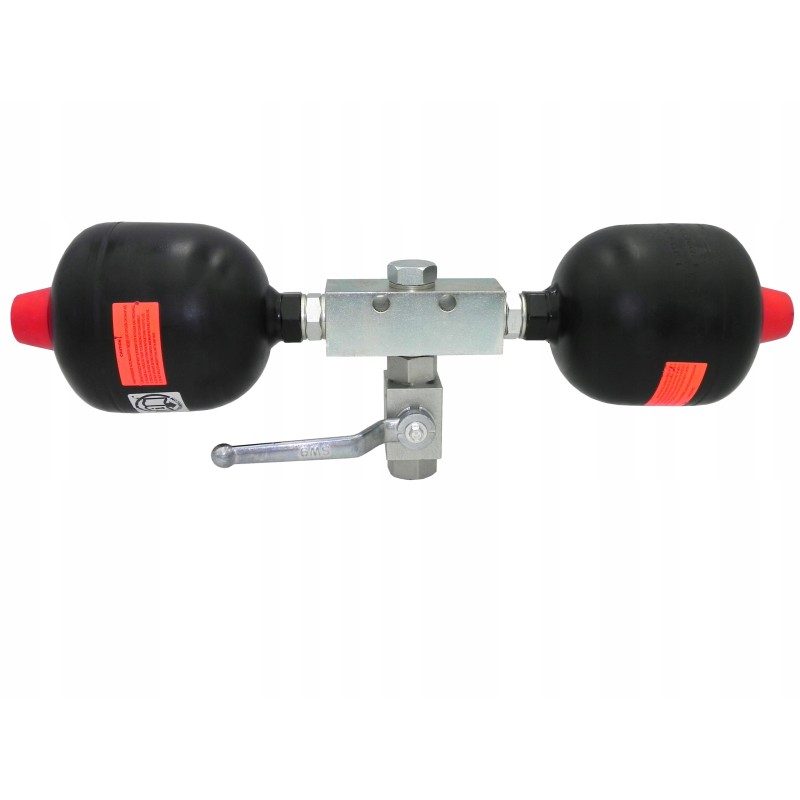 Shock absorber, double hydroaccumulator, 1l for round