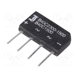 1 pcs x DIOTEC SEMICONDUCTOR - B40C1500A - Bridge rectifier: single-phase, Urmax: 80V, If: 1.5A, Ifsm: 50A