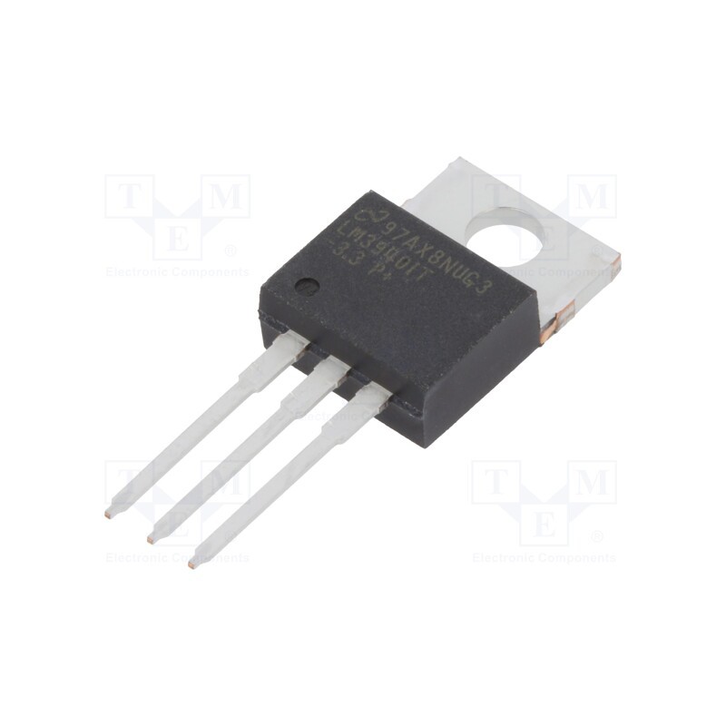 1 pcs x TEXAS INSTRUMENTS - LM3940IT-3.3/NOPB - IC: voltage regulator, LDO,fixed, 3.3V, 1A, TO220-3, THT, , Ch: 1