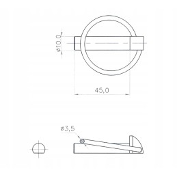 Beam cotter pin 10mm pin 50 pieces