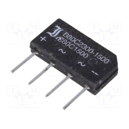 1 pcs x DIOTEC SEMICONDUCTOR - B80C1500A - Bridge rectifier: single-phase, Urmax: 160V, If: 1.5A, Ifsm: 50A