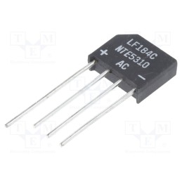 1 pcs x NTE Electronics - NTE5310 - Bridge rectifier: single-phase, Urmax: 600V, If: 4A, Ifsm: 150A