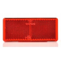 Red rectangular reflector glued on