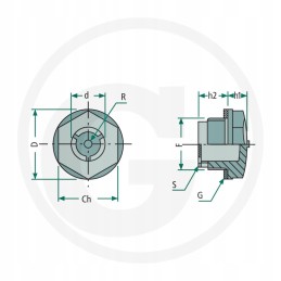 Plastic sight glass m20 x 1 5
