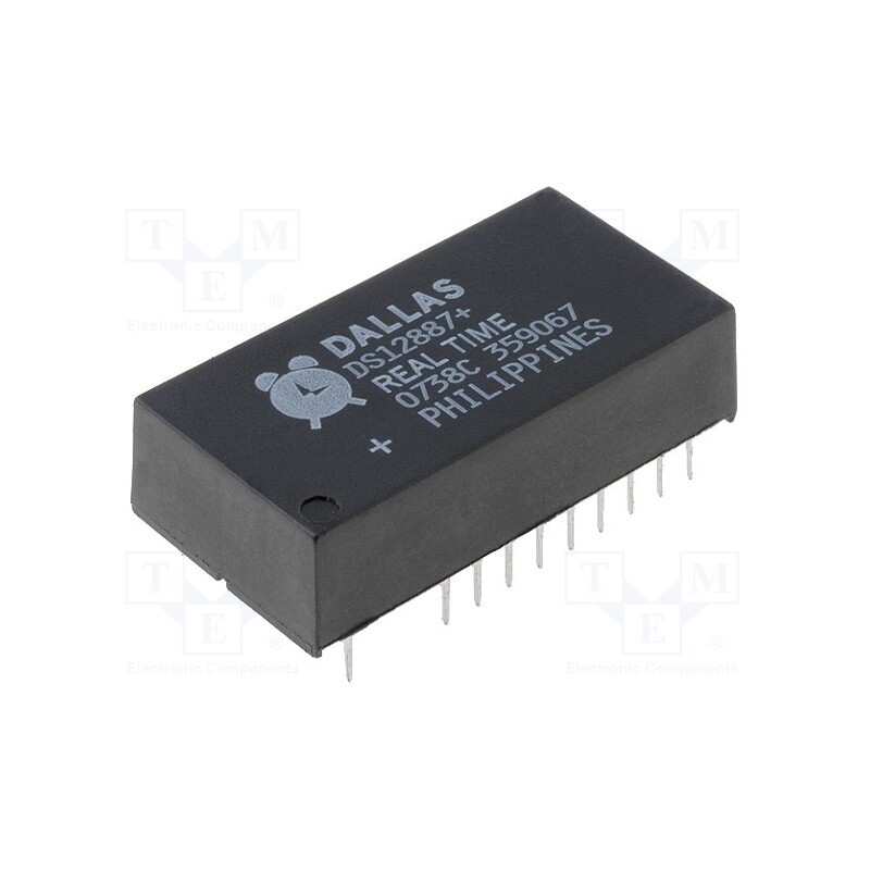 1 pcs x Analog Devices (MAXIM INTEGRATED) - DS12887+ - IC: RTC circuit, Multiplexed, NV SRAM, 114BSRAM, DIP24, 4.5÷5.5V