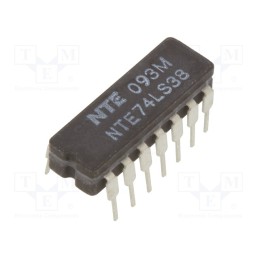 1 pcs x NTE Electronics - NTE74LS38 - IC: digital, NAND, Ch: 4, IN: 2, TTL, THT, DIP14, OUT: open collector
