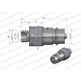 Hydraulic quick connector, GZ plug M16x1 5 Warynski