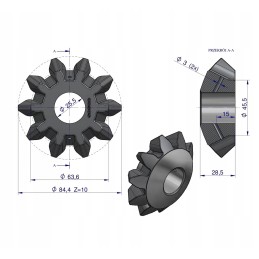 Differential gear satellite mf3 mf4 original