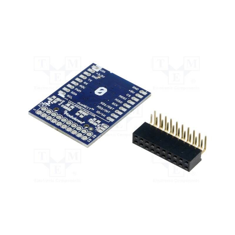 1 pcs x MODULOGY - MOD-82 - Adapter, pin strips, 39x30mm, prototype board, Atmel Xplained