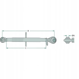 Central link c 360 with M27x3 pins