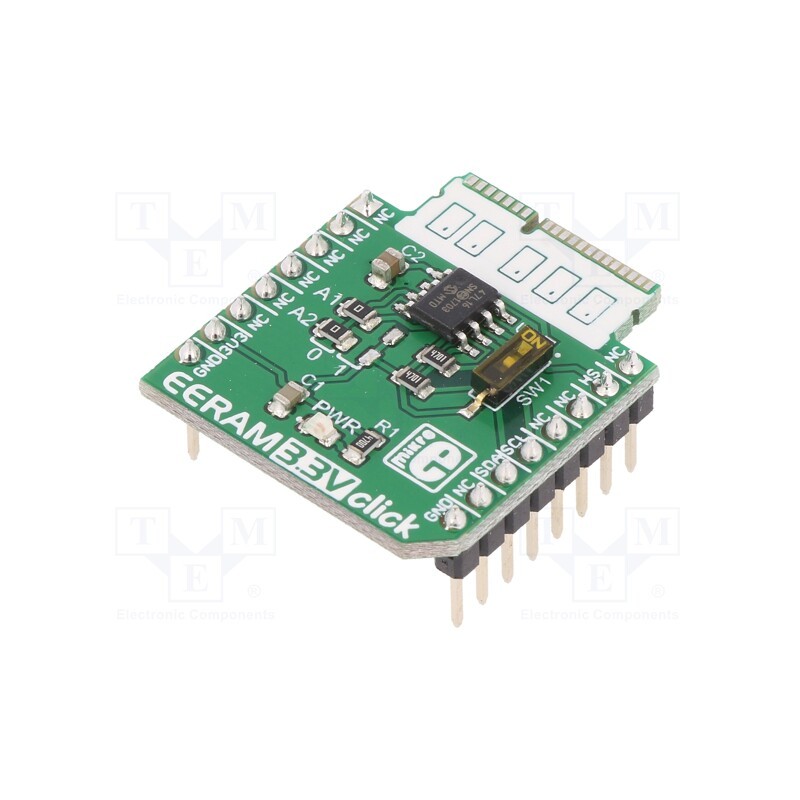 1 pcs x MIKROE - EERAM 5V CLICK - Click board, EERAM memory, I2C, 47C16, prototype board, 5VDC
