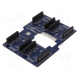 1 pcs x MIKROE - INTEL JOULE CLICK SHIELD + - Expander, mikroBUS socket x2,PCB edge, adapter, DM240001-3