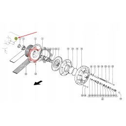 Output gear shaft claas jaguar 077478