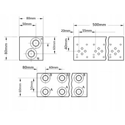 Valve plate block ng6 cetop 9 sections with valve