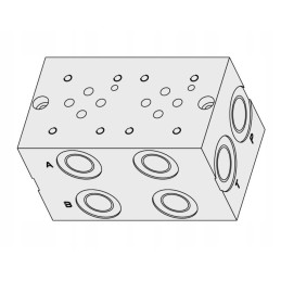 Valve plate block ng6 cetop 9 sections with valve
