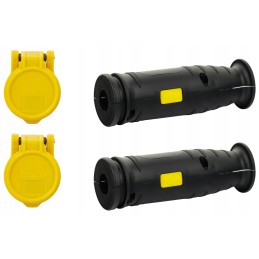 Euro socket cover, yellow faster, 2 pcs. handles