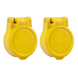 Euro socket cover, yellow faster, 2 pcs. handles