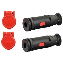 Euro socket cover, red, faster, 2 pcs. handles