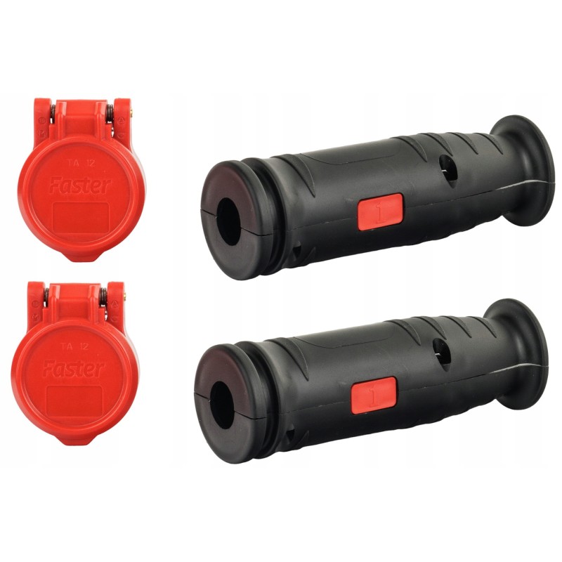 Euro socket cover, red, faster, 2 pcs. handles