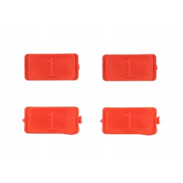 Euro socket cover, red, faster, 2 pcs. handles
