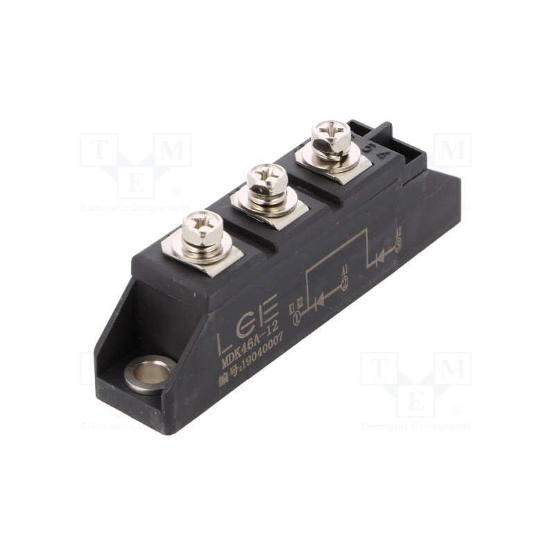 1 pcs x LUGUANG ELECTRONIC - MDK46A-12 - Module: diode, double,common cathode, 1.2kV, If: 46A, M01H, screw