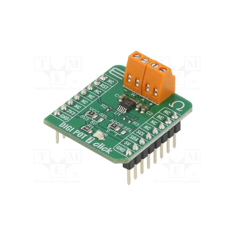 1 pcs x MIKROE - DIGI POT 7 CLICK - Click board, digital potentiometer, prototype board