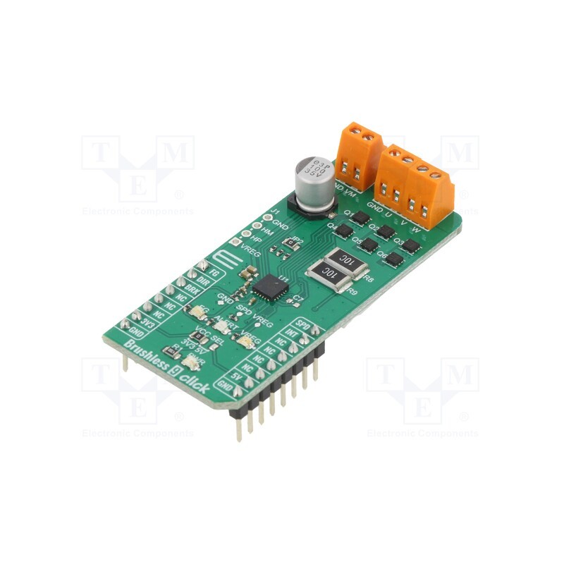1 pcs x MIKROE - BRUSHLESS 9 CLICK - Click board, brushless motor driver, GPIO, prototype board