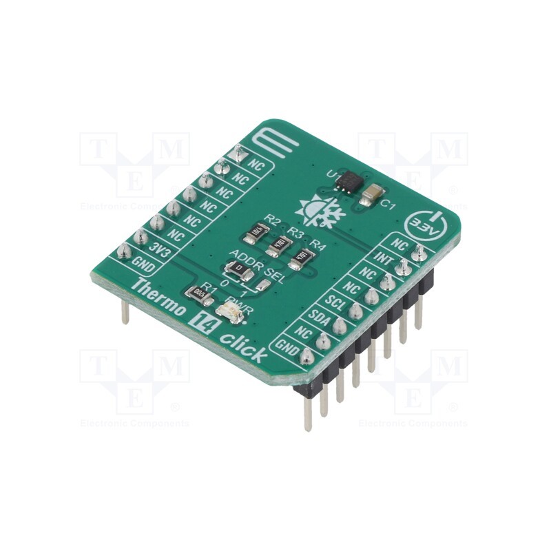 1 pcs x MIKROE - THERMO 14 CLICK - Click board, temperature sensor, I2C, STTS22H, prototype board