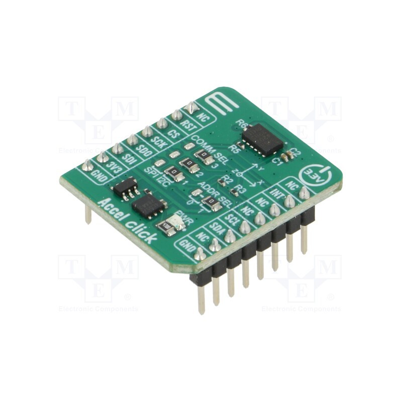 1 pcs x MIKROE - ACCEL CLICK - CLICKID - Click board, accelerometer, I2C,SPI, ADXL345, prototype board