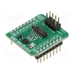 1 pcs x MIKROE - UART MUX 4 CLICK - Click board, analog multiplexer, UART, 74HC4066D, 3.3VDC,5VDC