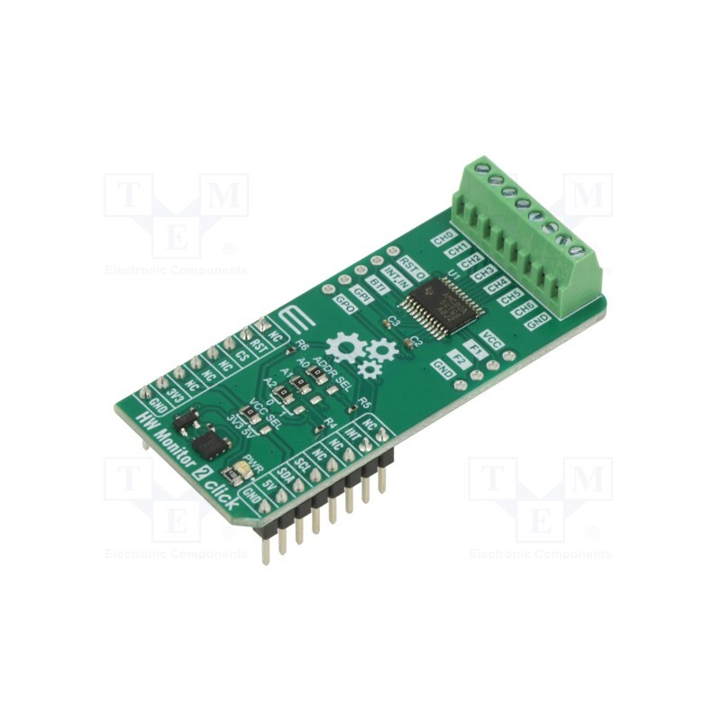 1 pcs x MIKROE - HW MONITOR 2 CLICK - Click board, power supply monitor, I2C, AMC80, prototype board
