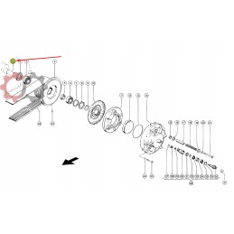 Engine drive output gear shaft 077912