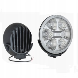 High beam headlight with LEDs and chrome frame