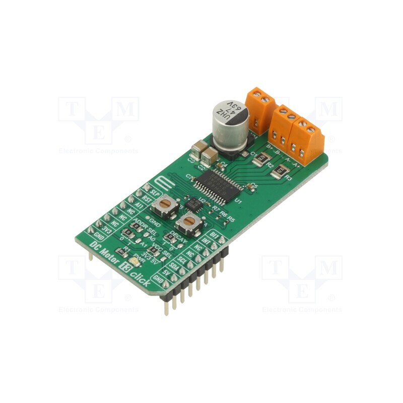 1 pcs x MIKROE - DC MOTOR 13 CLICK - Click board, motor driver, GPIO,I2C, TB67H481FNG, 3.3VDC,5VDC